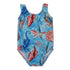 Girls Blue Sea Shield Inspired Print Lycra Leotard S (9-24M)-XL (6-8) - SophiasStyle.com